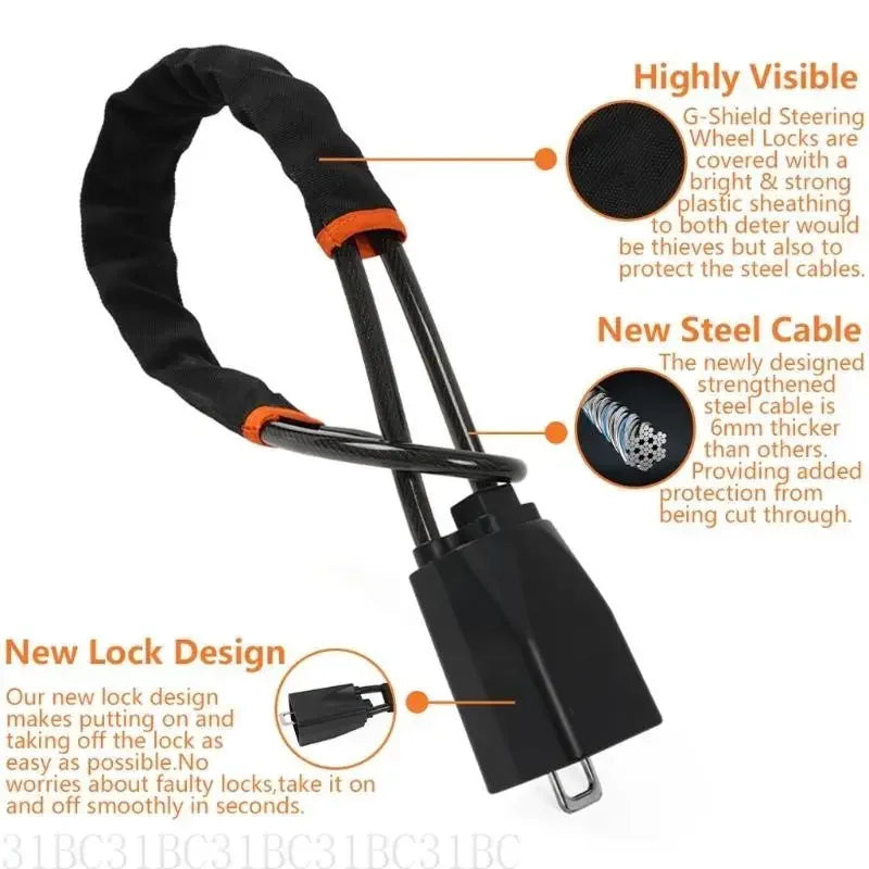 Universal Steering Wheel Lock Belt